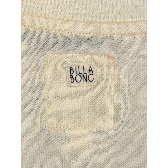 Billabong Women’s Cream Terry Cloth Pineapple Sweatshirt Size Small Beach - Picture 5 of 6